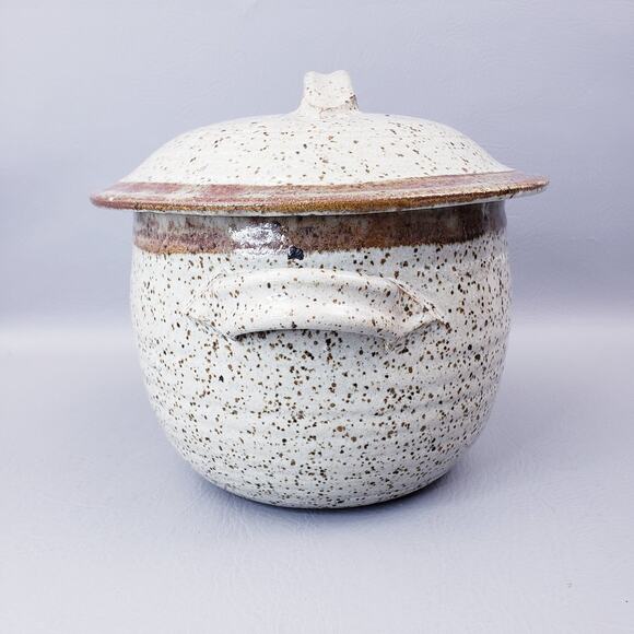 Pottery Stoneware Funnel Steamer Bundt Cake/Rice Bakeware, Lidded And Handled - Picture 5 of 10